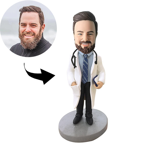 Custom Bobblehead Personalized Bobblehead Doctor With Stethoscope Personalized Gifts