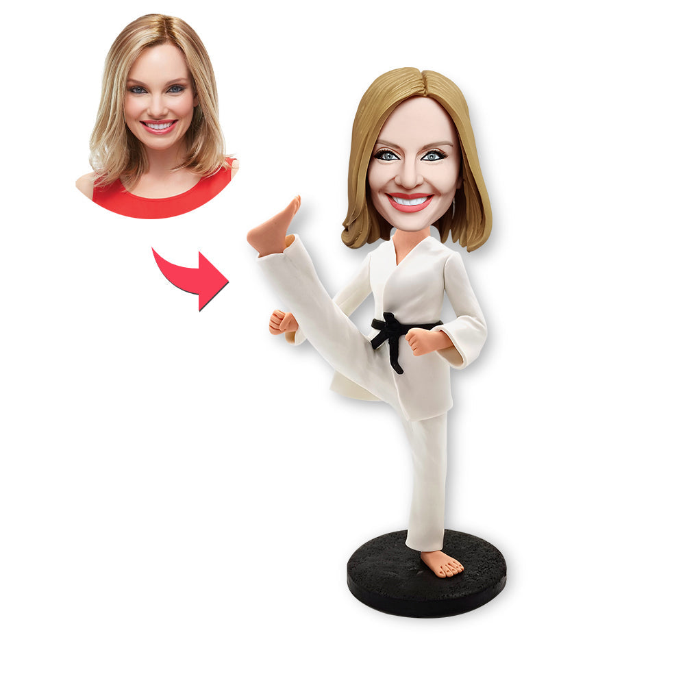 Custom Bobblehead Personalized Bobblehead Female Taekwondo