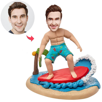 Custom Bobblehead Personalized Bobblehead Surf Boy