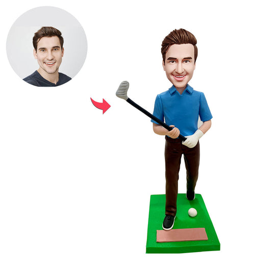 Custom Bobblehead Personalized Bobblehead Male Golfer