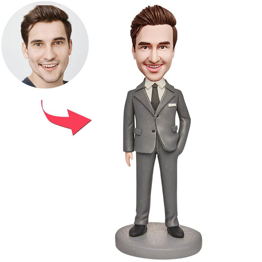 Custom Bobblehead Personalized Bobblehead Boss With Hand In Pocket