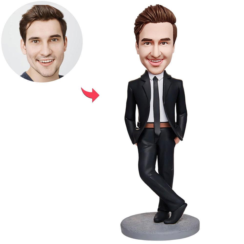 Custom Bobblehead Personalized Bobblehead Handsome Businessman