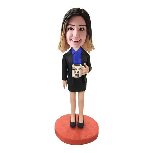 Custom Bobblehead Personalized Bobblehead World Best Boss Businessman