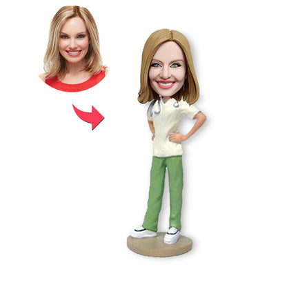 Custom Bobblehead Personalized Bobblehead Casual Nurse