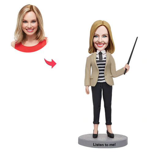 Custom Bobblehead Personalized Bobblehead Female Teacher Teaching